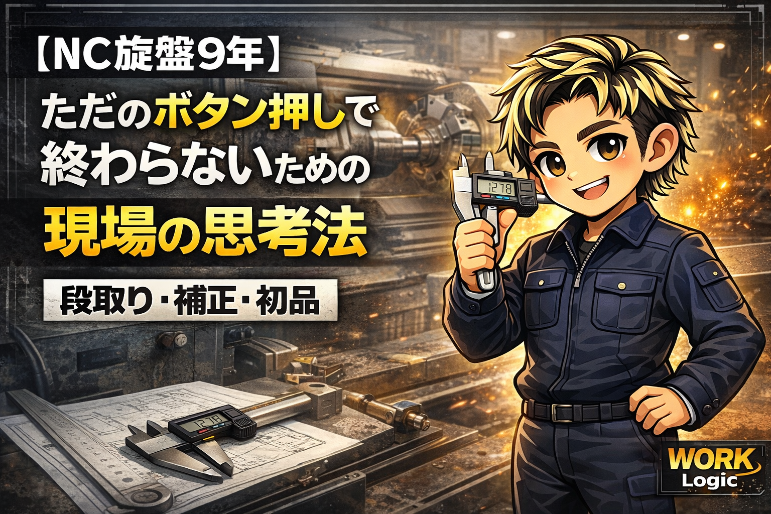 【NC旋盤9年】ただのボタン押しで終わらないための『現場の思考法』段取り・補正・初品