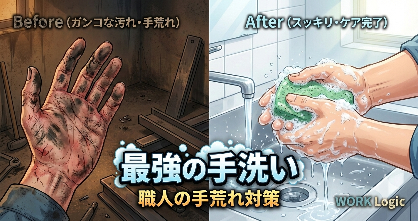 【職人の手】油と鉄粉で真っ黒！NC旋盤＆鉄骨鍛冶の私が辿り着いた、最強の「手洗い石鹸」と「手荒れケア」