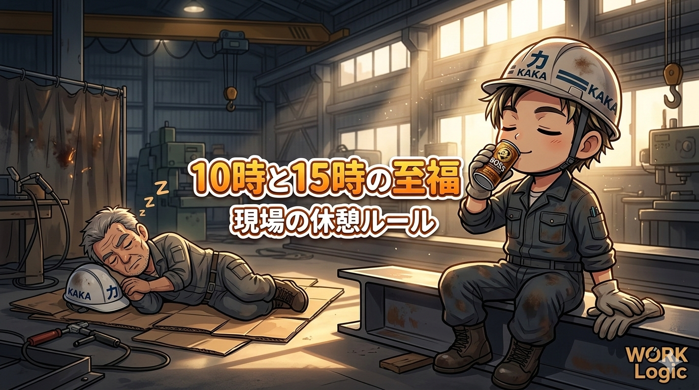 【現場の謎ルール】なぜ10時と15時に休むの？NC旋盤から転職して驚いた「一斉休憩」と「段ボール昼寝」の至福