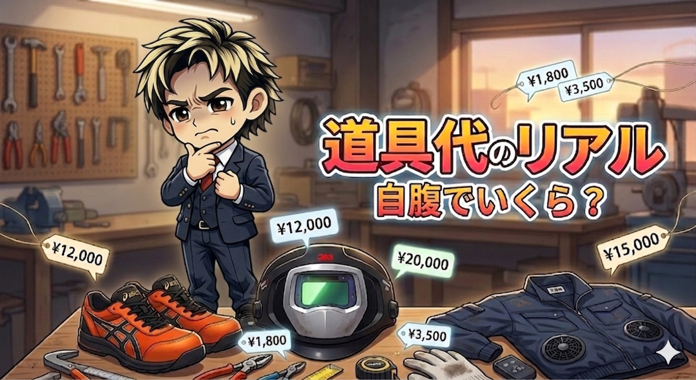 【お金のリアル】職人の道具って「自腹」なの？鉄骨鍛冶1年目の私が、身の回りの装備にいくら課金したか全額公開します